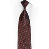 Gold Burgundy Geometric On Navy Silk Tie Sparkling