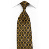 Gold Filigree On Black Silk Tie With Rhinestones & Sparkles