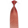 Gold Filigree On Burgundy Rhinestone Silk Necktie With Gold