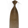 Gold Geometric Dota On Black Rhinestone Silk Tie