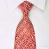 Premierlux Rhinestone Necktie Silver Circles On Red With 