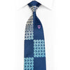 MCM Men’s Silk Necktie Blue Geometric On Navy - 1