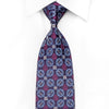 Daniel Hechter Mens Crystal Rhinestone Necktie Blue Circles On Dark Purple - San-Dee