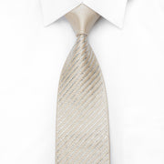 Men’s Straas Diamante Silk Necktie Striped Sparkling