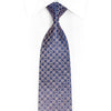 Pink Geometric On Blue Rhinestone Silk Tie With Pink