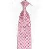 Pink Geometric Floral Rhinestone Silk Necktie With Pink