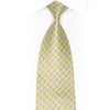 Pink Geometric On Pale Green Rhinestone Silk Necktie - 1