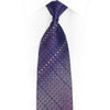 Purple Geometric On Navy Rhinestone Silk Tie - 1