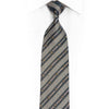 Rhinestone Silk Necktie Diagonal Striped With Crystal