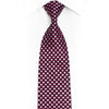 Silver Blue Burgundy Diagonal Checkered Rhinestone Tie