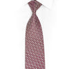 Silver Geometric On Burgundy Rhinestones Tie With Silver