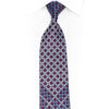 Silver Geometric Trellis On Dark Blue Bling Rhinestone Silk