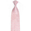 Silver Trellis On Pink Rhinestone Silk Necktie With Silver