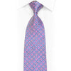 Trellis & Striped On Blue Rhinestone Tie - 1