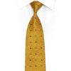 Woven Silk Necktie - Golden Herringbone Pattern - 1