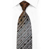 Blu Moon Silver Brown Striped Anthemion On Black With Sparkles