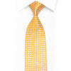 Gravata de seda com strass Brentwood amarelo alaranjado geométrico com brilhos