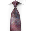 Men's Silk Crystal Rhinestone Necktie Burgundy Blue Silver Striped Checker With Sparkles