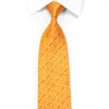 Gravata de seda Daks Crystal Rhinestone laranja geométrica com brilhos vermelhos