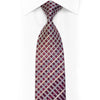 Gravata de seda Daks Rhineswtone prata listrada em roxo com brilhos