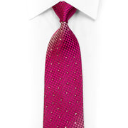 Gravata geométrica rosa em strass cor de vinho com brilhos