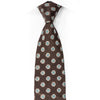 Gravata de seda indiana Homme Men's Silk Foulard Em Marrom Escuro com Strass