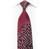 Men's Rhinestone Tie Purple Floral & Geometric On Black With Sparkles