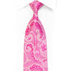 Gravata com strass de seda rosa
