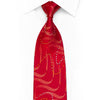 Gravata de seda com strass Perry Ellis ondulando em vermelho com brilhos