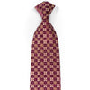Perry Ellis Rhinestone Silk Necktie Flur de Lis On Burgundy With Gold Sparkles
