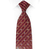 Pierre Cardin Rhinestone Silk Necktie Gold Stripes & Crosses On Burgundy With Gold Sparkles