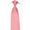 Rogatis Rhinestone Silk Necktie Geometric On Pink With Sparkles