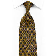 Filigrana de ouro Ungaro em gravata de seda preta com strass e brilhos