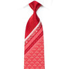 Andre Kim Men's Crystal Silk Necktie Anthemion On Red With Silver Sparkles - San-Dee