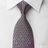 Aquascutum Rhinestone Necktie Geometric On Purple With Sparkles - San-Dee
