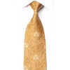 Arnaldo Bassini Rhinestone Tie Paisley Scrolls On Golden Silk - San-Dee