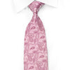 Austin Reed Men's Rhinestone Silk Necktie Paisley On Pink With Silver Sparkles - San-Dee