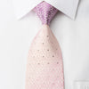 Basic Elle Rhinestone Necktie Purple Pink Damask On White With Sparkles - San-Dee