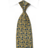Blu Moon Men's Crystal Tie Yellow Anthemion On Blue With Silver Sparkles - San-Dee