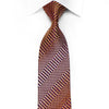 Brentwood Men's Crystal Silk Necktie Orange Striped Checker On Purple With Blue Sparkles - San-Dee
