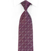Bruno Baffi Men's Rhinestone Silk Necktie Purple Silver Geometric With Sparkles - San-Dee