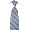 Caesars Rhinestone Necktie Silver Striped On Blue With Sparkles - San-Dee