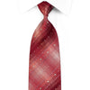 M. Clou Mens Crystal Silk Necktie Geometric On Burgundy 