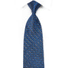 Countess Mara Men's Crystal Rhinestone Silk Tie Chevron Design On Blue - San-Dee
