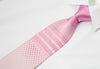 Crocodile Rhinestone Necktie Pink Striped & Geometric With 