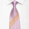 Cuni Homme Men’s Silk Necktie Paisley Medallions On Mauve 