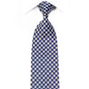 Daks Men's Crystal Rhinestone Necktie Blue Silver Checkered With Purple Sparkles - San-Dee