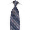 Daks Men’s Crystal Silk Necktie Silver Blue Striped & Floral