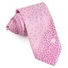 Daks Men’s Woven Silk Rhinestone Tie Purple & White Scrolls 