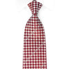 Daks Rhinestone Silk Necktie Beige Red Checkered Covered 